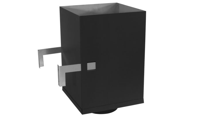 Adjustable Square Support, Black with Framing Arms and Coupler